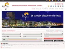 Tablet Screenshot of alegriainternational.com